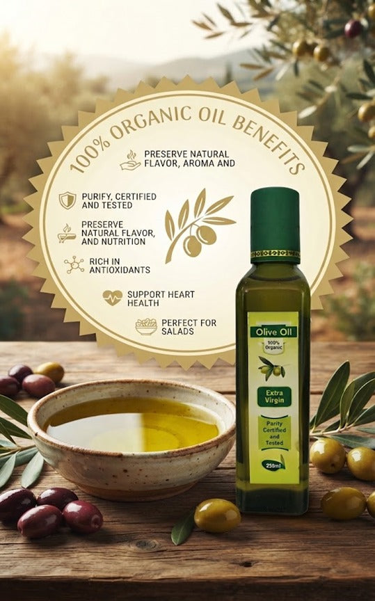 Olive Oil – 100% Organic Extra Virgin
