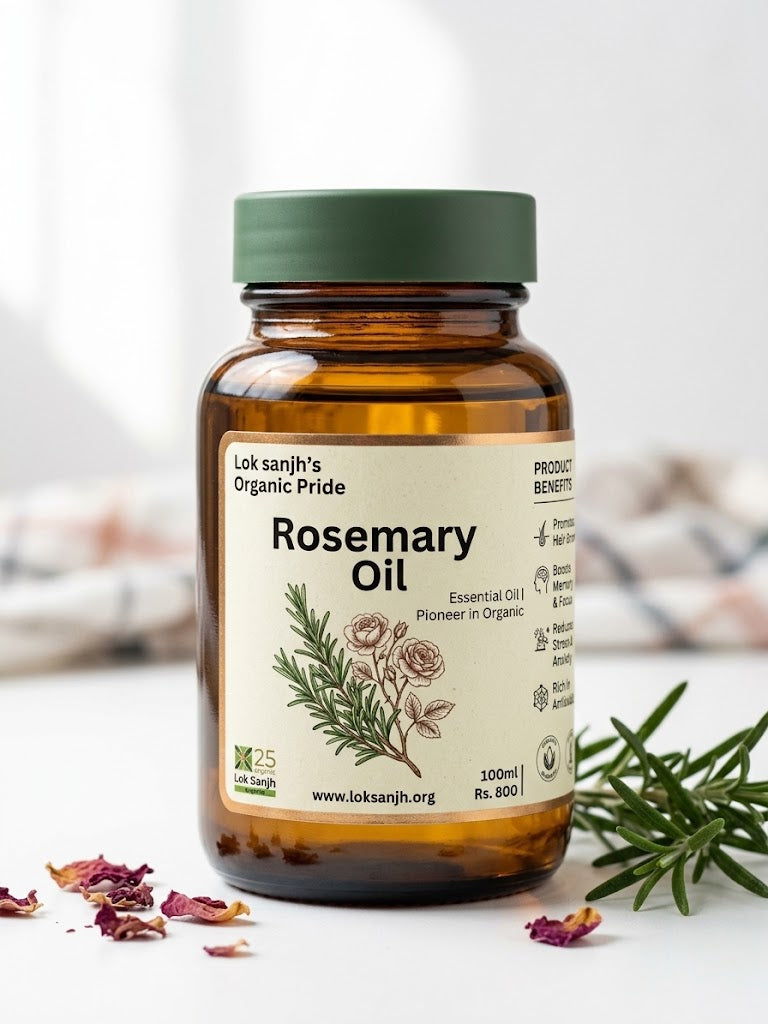 Natural Rosemary Essential Oil for Hair Growth & Scalp Care (100ml)